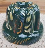 Kleine donkergroene Franse keramieke cakevorm uit de Elzas, Ophalen of Verzenden