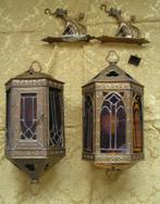 2 antieke Art Nouveau lantaarns lampen nr LL 184, Antiek en Kunst, Verzenden