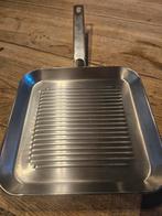 Demeyere grillpan, Huis en Inrichting, Keuken | Potten en Pannen, Ophalen of Verzenden, Gebruikt, Rvs, Inductieplaat
