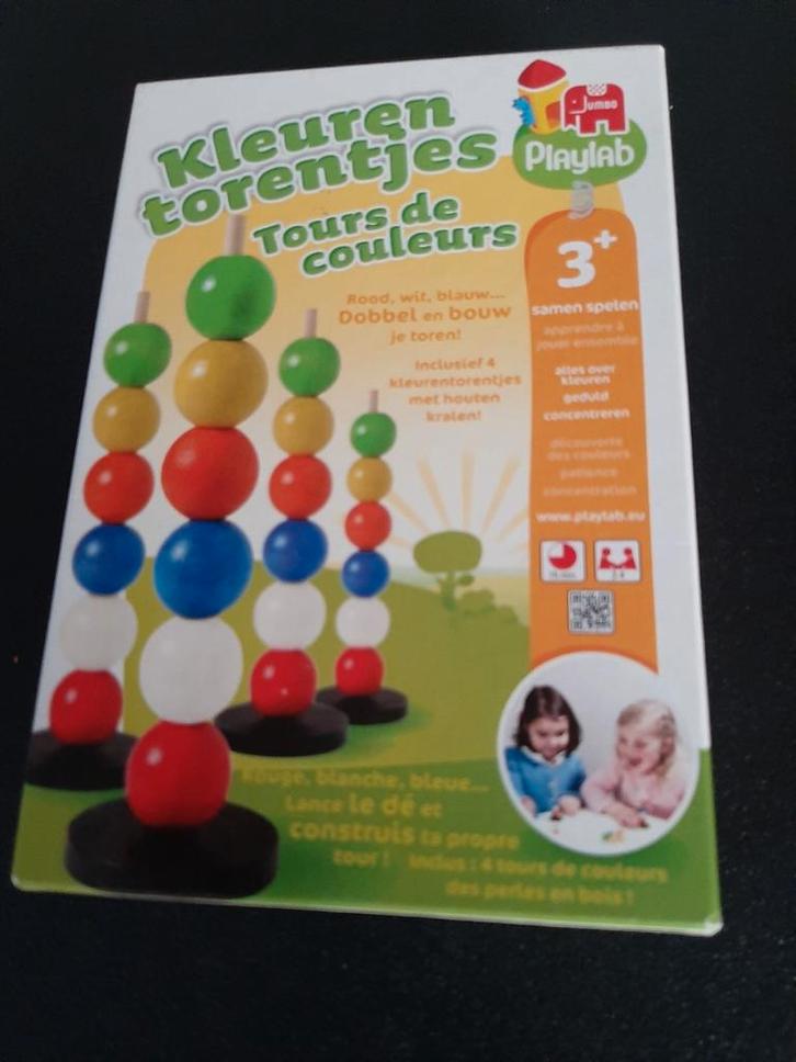 Kleuren torentjes dobbel en bouw je toren van jumbo lft 3 +, Kinderen en Baby's, Speelgoed | Educatief en Creatief, Nieuw, Bouwen