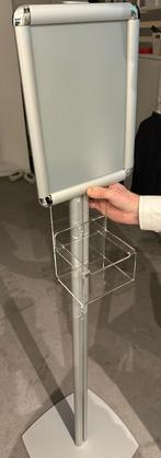 Informatie / hygiene zuil aluminium standaard met houder, Ophalen of Verzenden, Nieuw