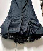 Zwarte vintage Y2K Gothic maxi rok met ruches maat 38, Maat 38/40 (M), Zwart, Ophalen of Verzenden, Zo goed als nieuw