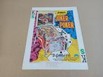 Flyer: Gottlieb Joker Poker (1978) Flipperkast, Verzamelen, Automaten | Flipperkasten, Verzenden, Gebruikt, Mechanisch, Data East
