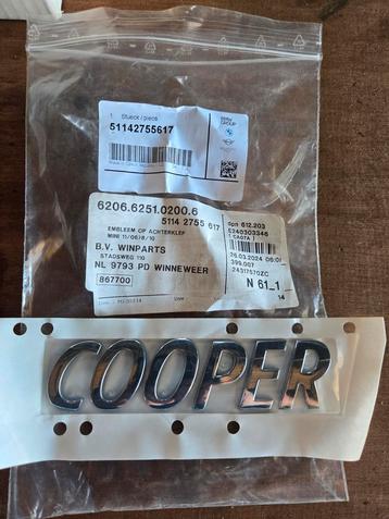 Mini Embleem voor op achterklep Mini Cooper | Nieuw  beschikbaar voor biedingen