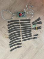 Fleischmann H0 rails + 4 wissels + kruisingen + trafo, Gelijkstroom, Fleischmann, Rails, Ophalen of Verzenden