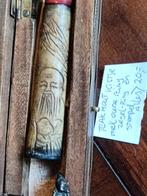 Teakhouten Kistje met Oude Ring en Stempel alles, Ophalen of Verzenden
