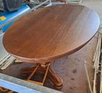 Massief eiken ovale salontafel, 50 tot 100 cm, 150 tot 200 cm, Gebruikt, Eikenhout