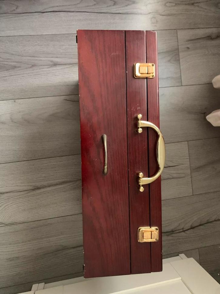 Houten Koffer met Handvat, Huis en Inrichting, Woonaccessoires | Kisten, Gebruikt, Minder dan 50 cm, Overige houtsoorten, Ophalen
