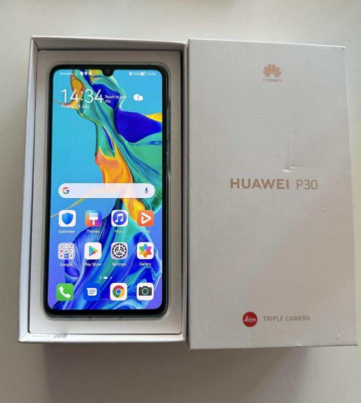 Te koop/ruilen en ZGAN Huawei P30 128gb met Android, Telecommunicatie, Mobiele telefoons | Huawei, Zo goed als nieuw, Zonder abonnement