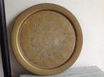 Grote Koperen Schaal met Decoratie, Ophalen of Verzenden