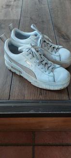 Puma sneakers wit met beige maat 39, Gedragen, Puma, Wit, Sneakers of Gympen