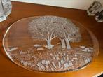 walther glass serveerschaal, persglas dienblad vintage, Ophalen of Verzenden