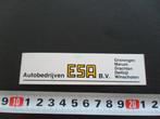 sticker autobedrijven ESA groningen marum drachten delfzijl*, Ophalen, Zo goed als nieuw