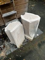 Openhaard schouw kalkzandsteen marmer beeldhouwen, Huis en Inrichting, Haarden, Ophalen, Gebruikt