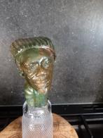 Groene Fuchsieten / Malachiet buste Afrikaanse vrouw 1900, Ophalen of Verzenden