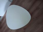 ei vormige salontafel met geborstelde chromen poot, Ophalen, 50 tot 100 cm, Rond, 50 tot 100 cm