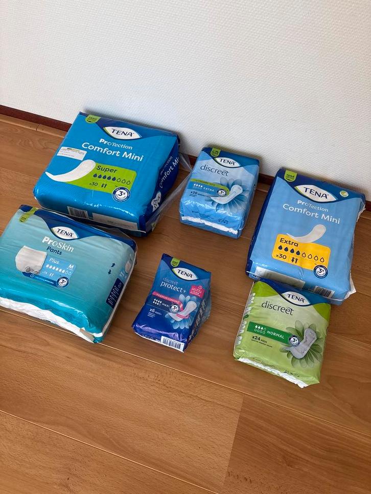 Tena Incontinentiemateriaal - Diverse soorten en maten, Diversen, Verpleegmiddelen, Nieuw, Ophalen