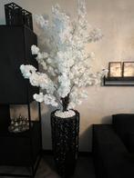 Luxe schelpenvazen met bloesem boom, Huis en Inrichting, Woonaccessoires | Vazen, Wit, Aardewerk of Porselein, Ophalen of Verzenden