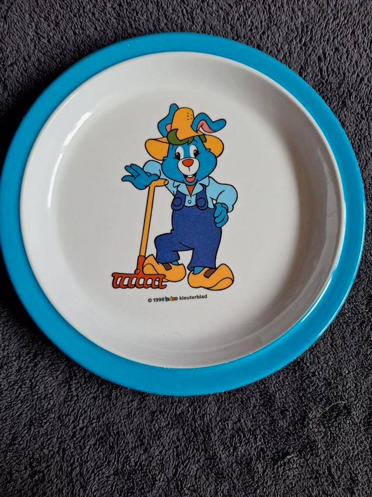 Bobo vintage bord bordje 1998 studio 100 Studio100, Huis en Inrichting, Keuken | Servies, Zo goed als nieuw, Bord(en), Overige stijlen