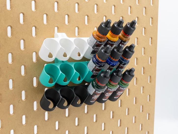 Ikea skadis Houder voor Verfpotjes - 3D Geprint, Hobby en Vrije tijd, Schilderen, Nieuw, Ophalen
