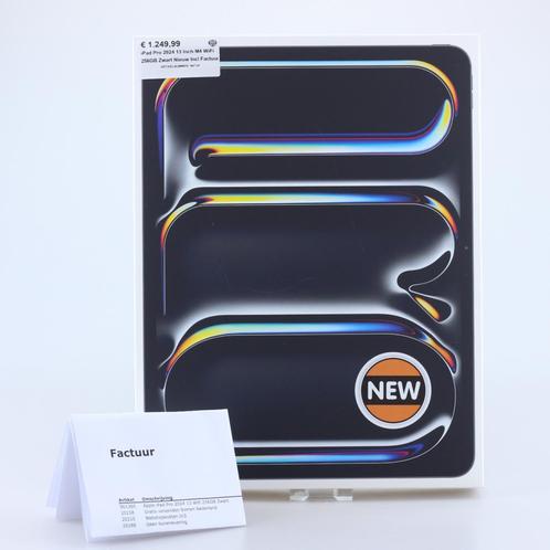 iPad Pro 2024 13 Inch M4 WiFi 256GB Zwart Nieuw Incl Factuur, Computers en Software, Apple iPads, Nieuw