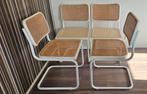 4 Witte Cesca eetkamerstoelen Marcel Breuer, Ophalen, Gebruikt, Wit, Vier