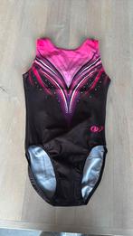 Turnpakje, roze met zwart, gimar, Zo goed als nieuw, Roze, Turnpak(je), Kindermaat 122 t/m 140