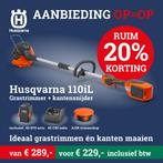 RUIM 20% KORTING: Husqvarna 110iL Gras- én kantentrimmer!, Ophalen, Nieuw, 10 tot 30 cm, Elektrisch
