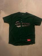 Supreme Snake Script Logo baseball Jersey - Groen - Maat L, Ophalen of Verzenden