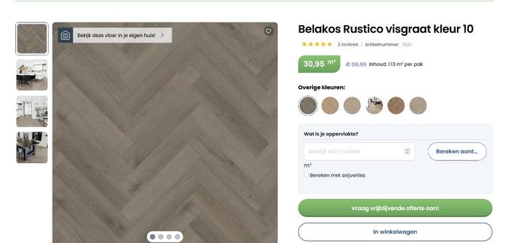 pvc belakos 10, Huis en Inrichting, Stoffering | Vloerbedekking, Nieuw, Overige typen, Grijs, 75 m² of meer, Ophalen of Verzenden