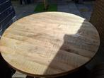 eettafel mahoniehout rond, Huis en Inrichting, Tafels | Eettafels, Ophalen, Gebruikt, Rond, Mahonie