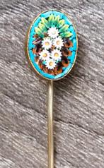 Om 1900 - 1950 Micro GLAS Mozaiek Revers Hoed Speld Speldje, Sieraden, Tassen en Uiterlijk, Antieke sieraden, Ophalen of Verzenden