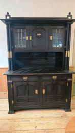 Antieke Kast met Loodglas & Koper, Huis en Inrichting, Antiek, Gebruikt, 100 tot 150 cm, Verzenden