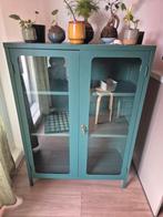 Industriële Vitrinekast met Glazen Deuren, Huis en Inrichting, Kasten | Vitrinekasten, 100 tot 150 cm, Glas, Industrieel, 25 tot 50 cm