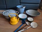 Emaille grote wok soeppan emmer ketel schaal keukengerei, Antiek en Kunst, Antiek | Emaille, Ophalen of Verzenden