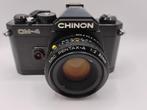 Chinon CM-4, goede conditie, getest met film, Pentax lens, Ophalen of Verzenden, Gebruikt, Spiegelreflex, Overige Merken