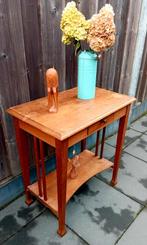 Art deco vintage sidetable, Ophalen, 25 tot 50 cm, Rechthoekig, 50 tot 100 cm