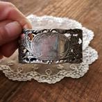 Verzilverde Bewerkte Servetring 6x3 cm groot, Antiek en Kunst, Ophalen of Verzenden