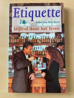 Boek: Etiquette, Ophalen of Verzenden, Zo goed als nieuw, Joke van den Boer