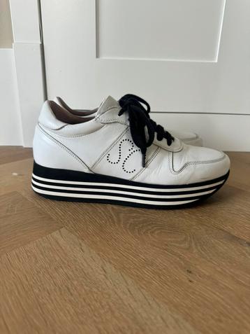Scapa leren sneakers – wit/zwarte – maat 38 – topkwaliteit beschikbaar voor biedingen