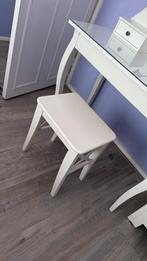 Kaptafel met Spiegel en Stoel, Huis en Inrichting, Tafels | Kaptafels, Gebruikt, 100 tot 150 cm, Glas, 50 tot 100 cm