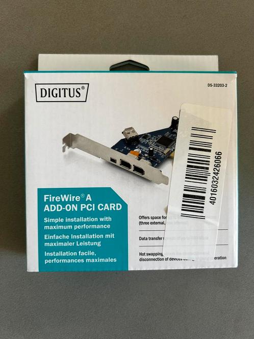 Digitus DS-33203-2 Firewire kaart, Computers en Software, Netwerkkaarten, Nieuw, Intern, Ophalen of Verzenden