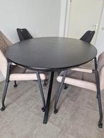Tafel George 2.20x1.10x76 zwart melamine  HACO, Ophalen, Strak, 100 tot 150 cm, 200 cm of meer