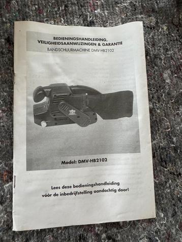 Bandschuurmachine DMV-HB2102 + Opbergkist beschikbaar voor biedingen