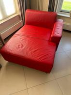 Montell love seat + modulair bankstel zwart en rood, Ophalen, Gebruikt, Leer, Modern en modulair samen te stellen.