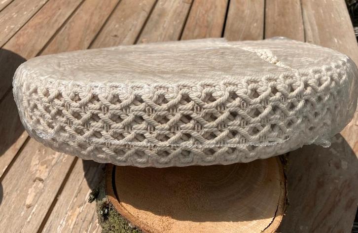 SIERBAND TASSENBAND GEWEVEN ZIGZAG BEIGE 60 MM NIEUW, Hobby en Vrije tijd, Naaien en Fournituren, Nieuw, Lint, Band of Elastiek