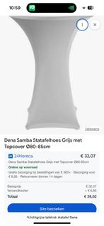 4 lichtgrijze Dena Tafelhoezen voor ronde statafels, Ophalen of Verzenden, Zo goed als nieuw