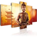 821 Buddha Boedha 5 Luik Canvas Schilderij 200x100cm 2 maten, Ophalen of Verzenden