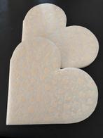 receptieboek gastenboek 2 stuks hart vorm met hartjes motief, Ophalen of Verzenden, Nieuw