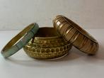 Vintage koperen armbanden,  sixties, Sieraden, Tassen en Uiterlijk, Armbanden, Verzenden, Gebruikt, Overige kleuren, Overige materialen